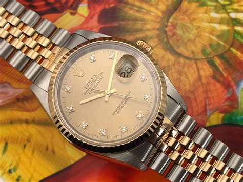 gold vintage rolex oyster perpetual diamond|Rolex datejust 41mm diamond bezel.